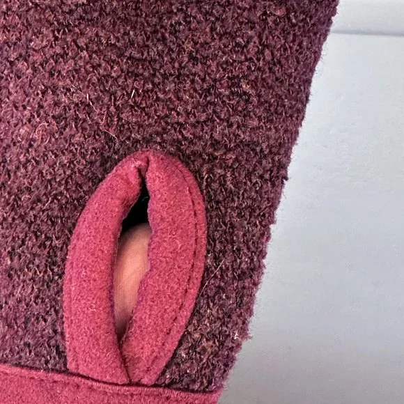 Kuhl Jacket Womens MEDIUM Maroon Alpaca Fleece Long Sleeve Full Zip Thumbholes - Picture 5 of 9